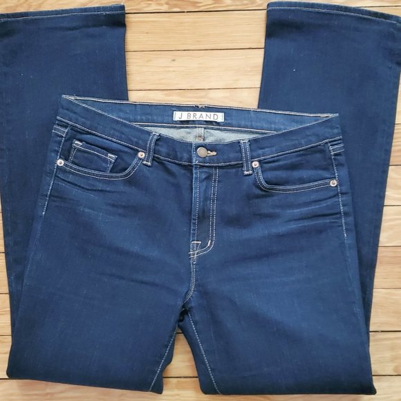 J Brand 805 INK Straight Leg Dark Wash Jean With Orange Threading Jeans Sz 31 - Picture 2 of 7